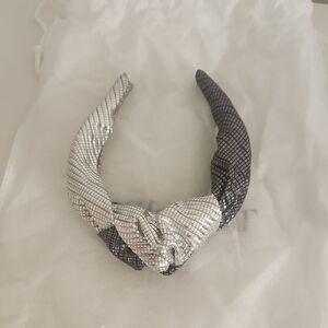 Elegant Silver and Black Headband